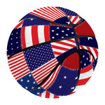 American Patriotic Patchwork Print Basketball