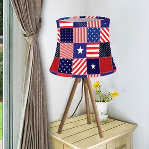 American Patriotic Patchwork Print Bell Lamp Shade