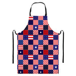 American Patriotic Patchwork Print Bib Apron With Pocket