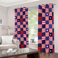 American Patriotic Patchwork Print Dimout Grommet Curtains