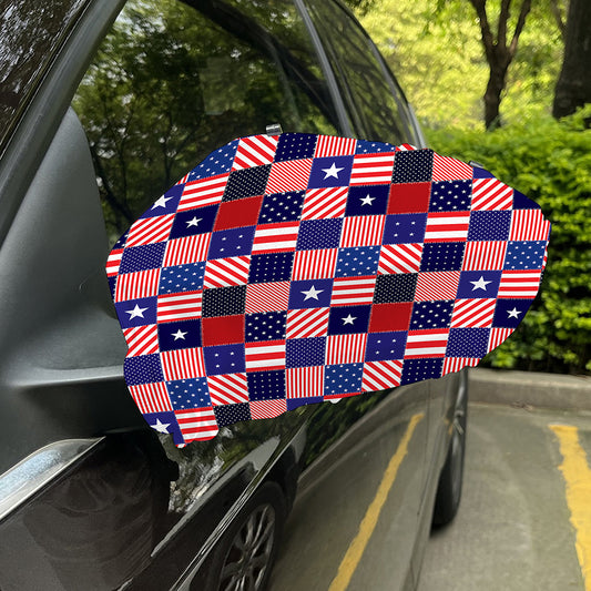 American Patriotic Patchwork Print Car Side Mirror Covers