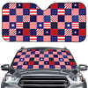 American Patriotic Patchwork Print Car Windshield Sun Shade