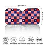 American Patriotic Patchwork Print Car Windshield Sun Shade