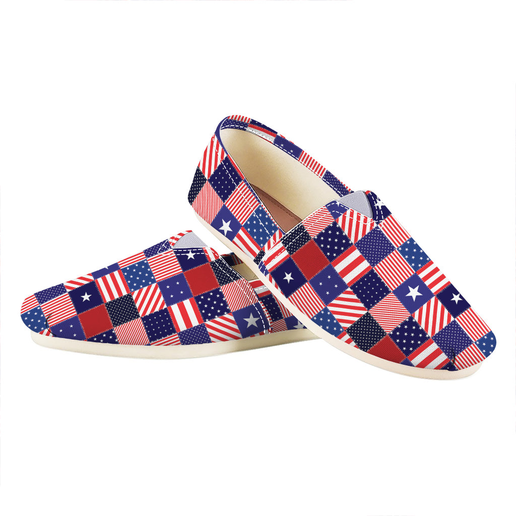 American Patriotic Patchwork Print Casual Shoes