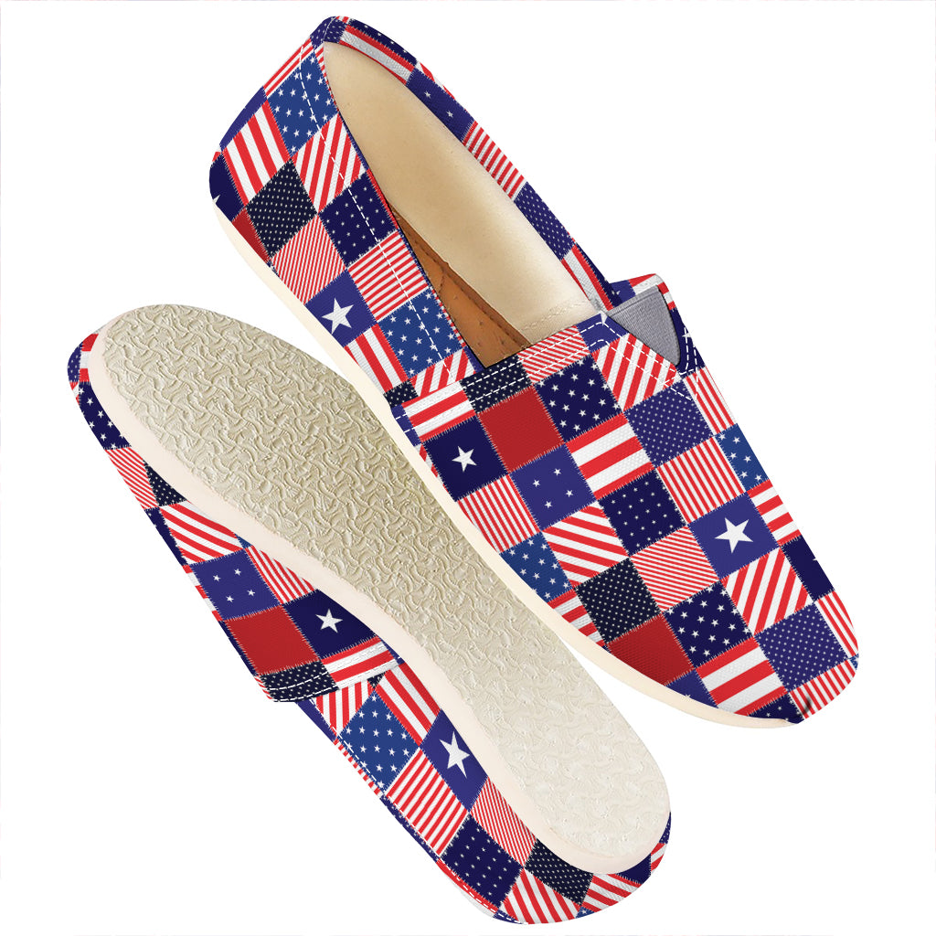 American Patriotic Patchwork Print Casual Shoes
