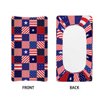 American Patriotic Patchwork Print Changing Pad Cover
