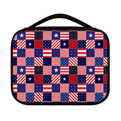 American Patriotic Patchwork Print Classic Bible Case