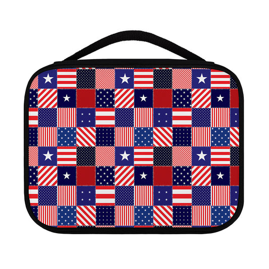 American Patriotic Patchwork Print Classic Bible Case