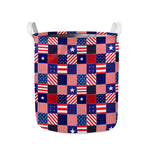 American Patriotic Patchwork Print Collapsible Laundry Basket