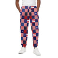American Patriotic Patchwork Print Cotton Sweatpants