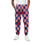 American Patriotic Patchwork Print Cotton Pants