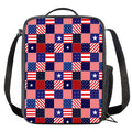 American Patriotic Patchwork Print Crossbody Lunch Bag