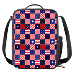 American Patriotic Patchwork Print Crossbody Lunch Bag