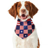 American Patriotic Patchwork Print Dog Bandana