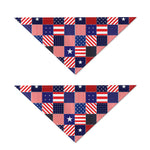 American Patriotic Patchwork Print Dog Bandana