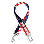 American Patriotic Patchwork Print Dog Seat Belt