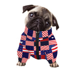 American Patriotic Patchwork Print Dog Zip Up Jacket