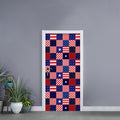 American Patriotic Patchwork Print Door Sticker