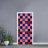 American Patriotic Patchwork Print Door Sticker