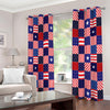 American Patriotic Patchwork Print Extra Wide Grommet Curtains