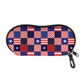 American Patriotic Patchwork Print Glasses Case
