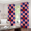 American Patriotic Patchwork Print Grommet Curtains