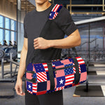 American Patriotic Patchwork Print Gym Bag