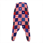 American Patriotic Patchwork Print Hammer Pants