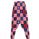 American Patriotic Patchwork Print Hammer Pants