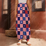 American Patriotic Patchwork Print Harem Pants