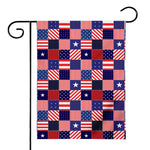 American Patriotic Patchwork Print House Flag