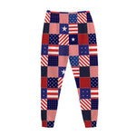 American Patriotic Patchwork Print Jogger Pants
