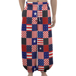 American Patriotic Patchwork Print Lantern Pants