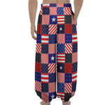 American Patriotic Patchwork Print Lantern Pants
