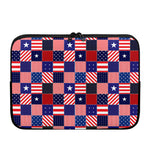 American Patriotic Patchwork Print Laptop Sleeve