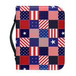 American Patriotic Patchwork Print Leather Bible Cover