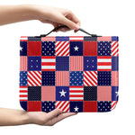 American Patriotic Patchwork Print Leather Bible Cover