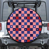 American Patriotic Patchwork Print Leather Spare Tire Cover