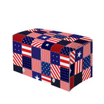 American Patriotic Patchwork Print Leather Tissue Box Cover