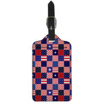 American Patriotic Patchwork Print Luggage Tag
