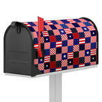 American Patriotic Patchwork Print Mailbox Cover