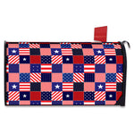 American Patriotic Patchwork Print Mailbox Cover