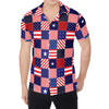 American Patriotic Patchwork Print Men's Shirt