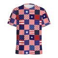 American Patriotic Patchwork Print Men's Athletic T-Shirt