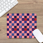 American Patriotic Patchwork Print Mouse Pad
