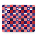 American Patriotic Patchwork Print Mouse Pad