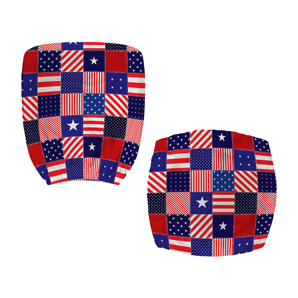 American Patriotic Patchwork Print Office Chair Cover