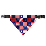 American Patriotic Patchwork Print Over The Collar Dog Bandana