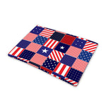 American Patriotic Patchwork Print Pet Cooling Mat Cover