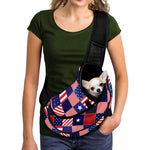 American Patriotic Patchwork Print Pet Sling Carrier